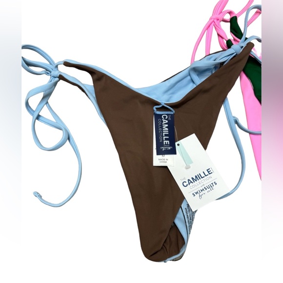 New Swimsuits for All x Camille Kostek Veronica reversible bikini bottoms ties - Picture 3 of 11